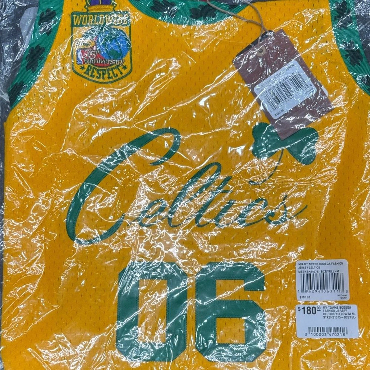 Bodega x Mitchell & Ness Boston Celtics Worldwide Respect #06 Jersey Medium