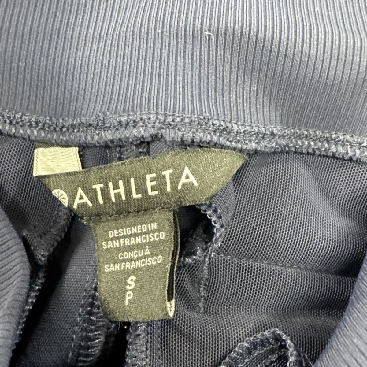 Athleta Women's Small Petite Navy Blue Zip Pocket Performance Joggers