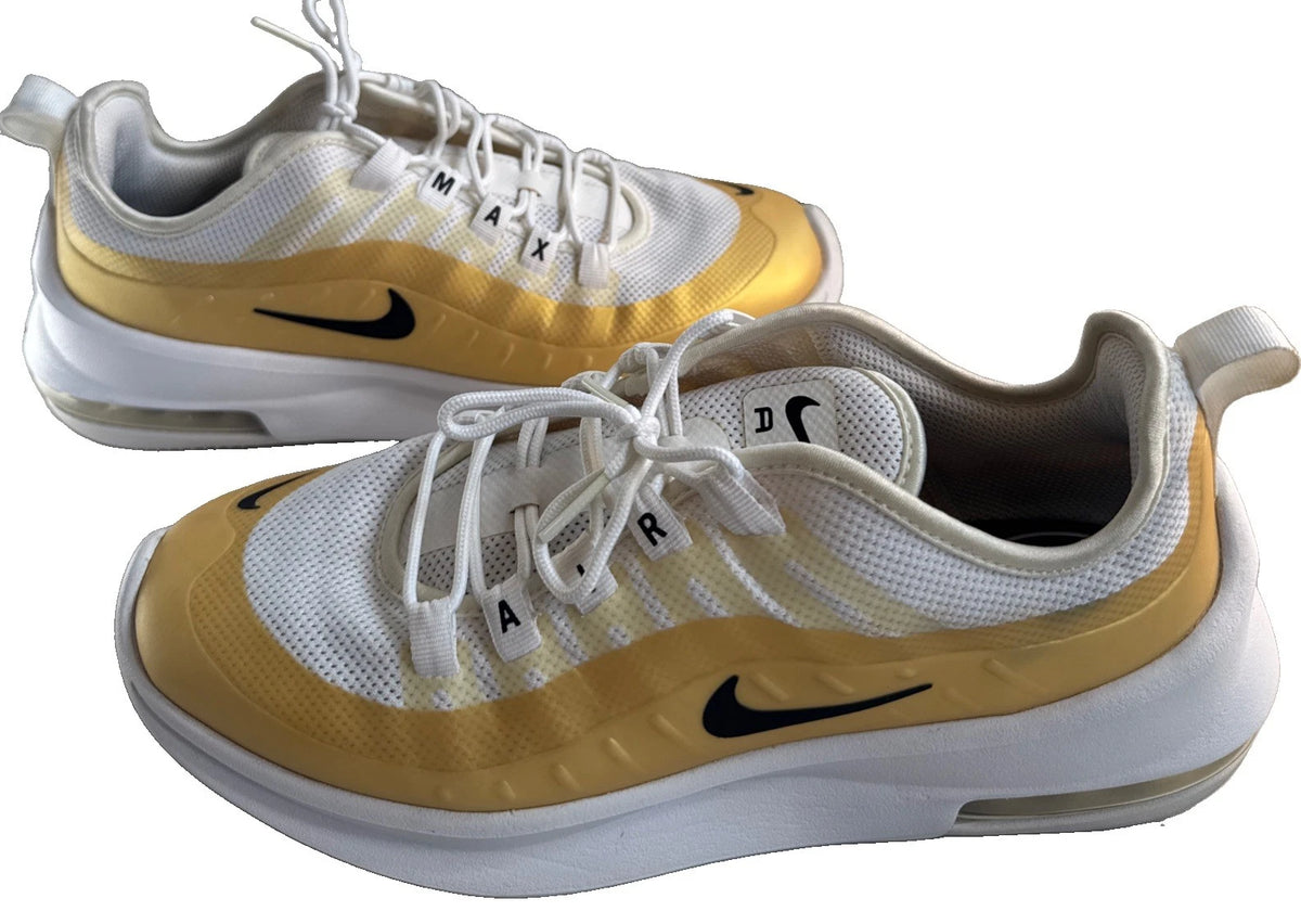 Nike Air Max Axis AA2168-103 Women's 8.5 White Black Gold Sneakers