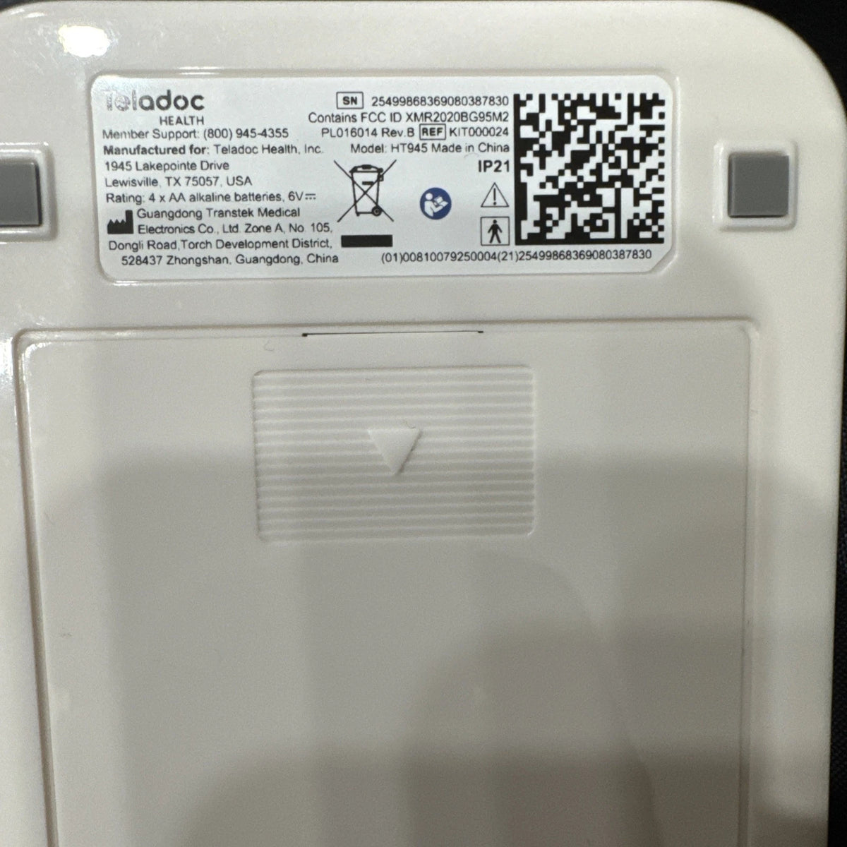 Teladoc Blood Pressure Machine monitor