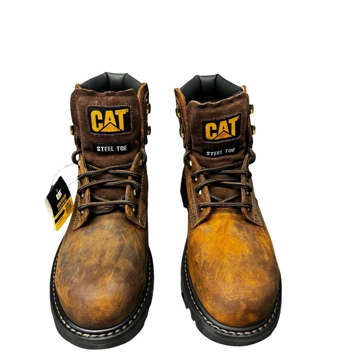 Caterpillar P89588 Steel Toe Work Boots Men’s 10 Brown Leather Thinsulate BNWOB