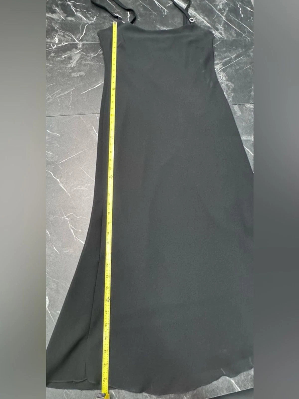 Connected Apparel Black Maxi Dress Rhinestone Straps Women's 12 Formal EUC