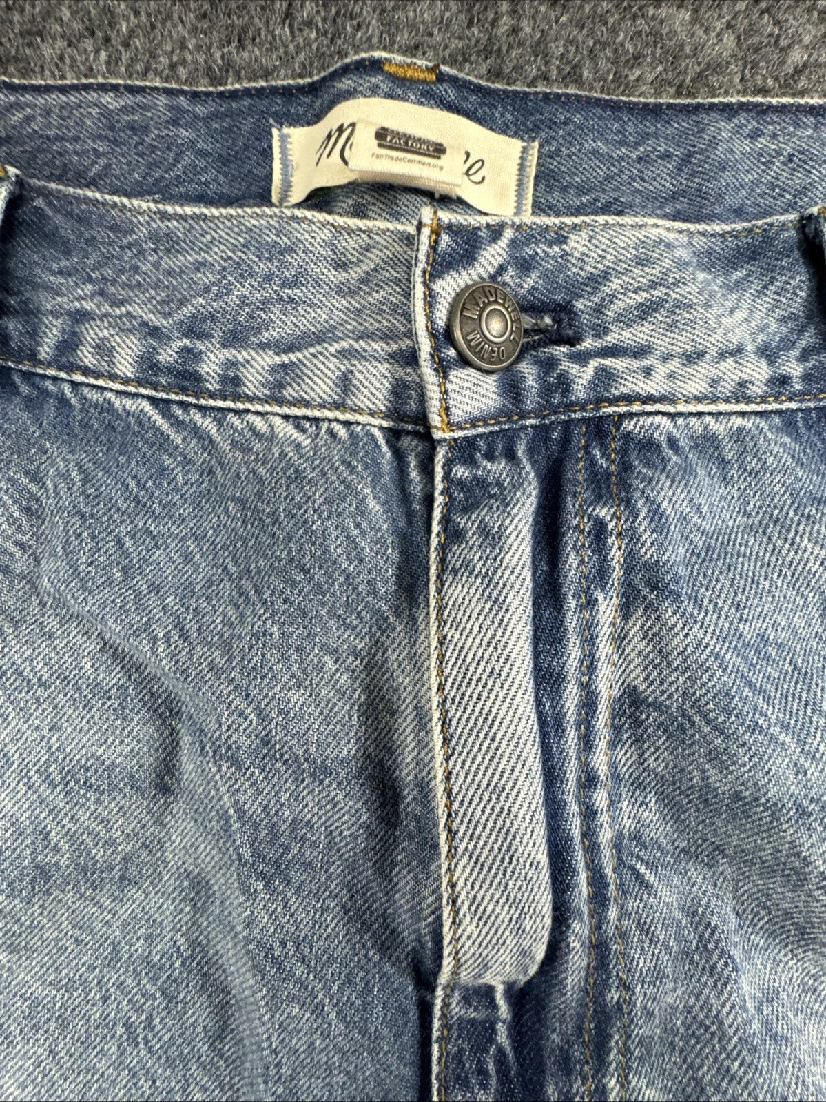 Madewell Superwide-Leg Jeans Women W32 High Rise Wide Leg Light Wash NWT