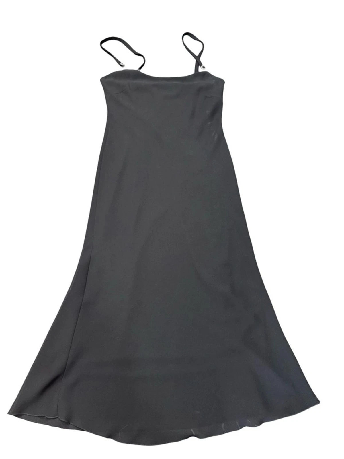 Connected Apparel Black Maxi Dress Rhinestone Straps Women's 12 Formal EUC