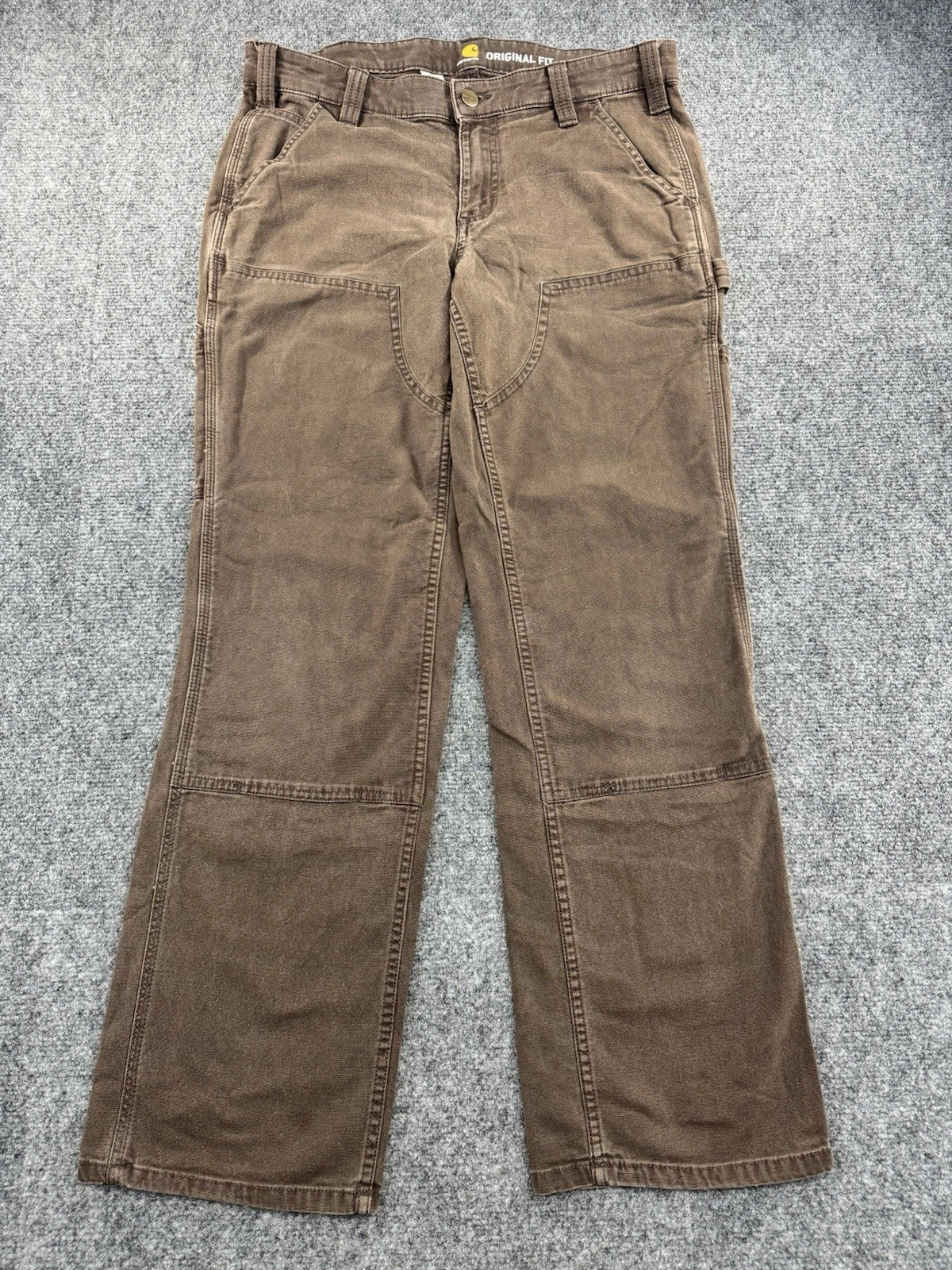 Carhartt Original Fit Crawford Double Front Pants, Brown, 6 Short (102323) - Pre-Owned