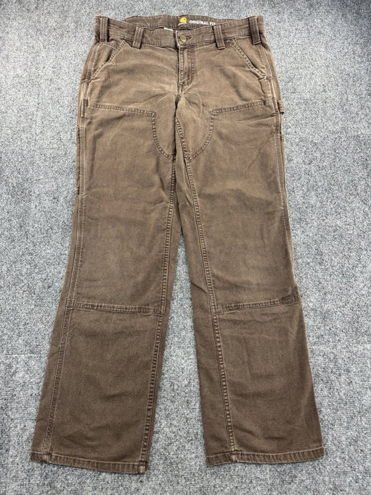 Carhartt Original Fit Crawford Double Front Pants, Brown, 6 Short (102323) - Pre-Owned