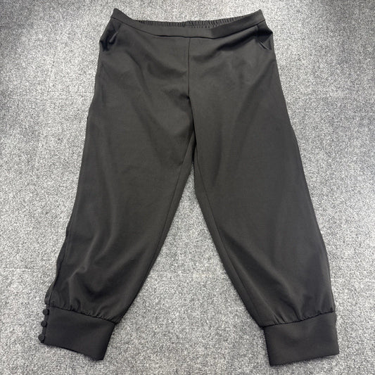 Supply & Demand Womens Black Split Leg Jogger Pants Button Cuff Size L