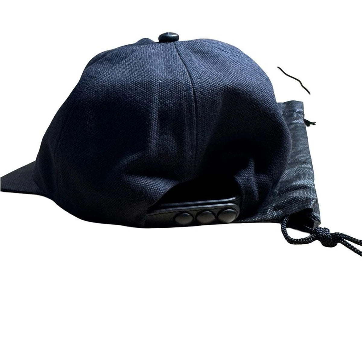 Vianel New York Lamb Leather Cap L/XL Black Snapback with Dust Bag NWOT