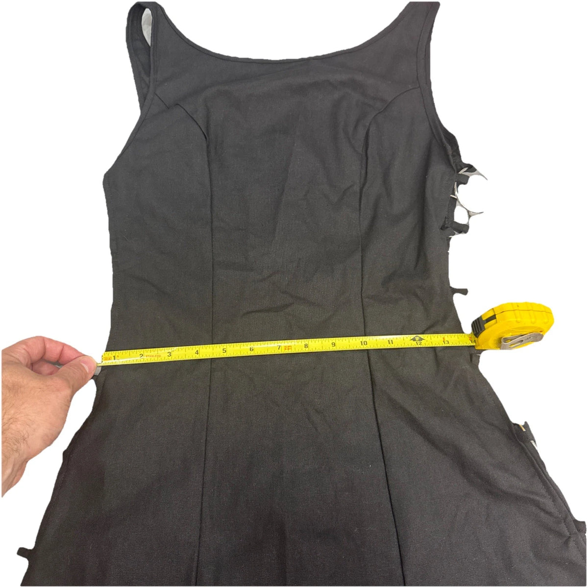 Shein Hollow Out Bodycon Dress Women's 4 Black Sleeveless Party EUC