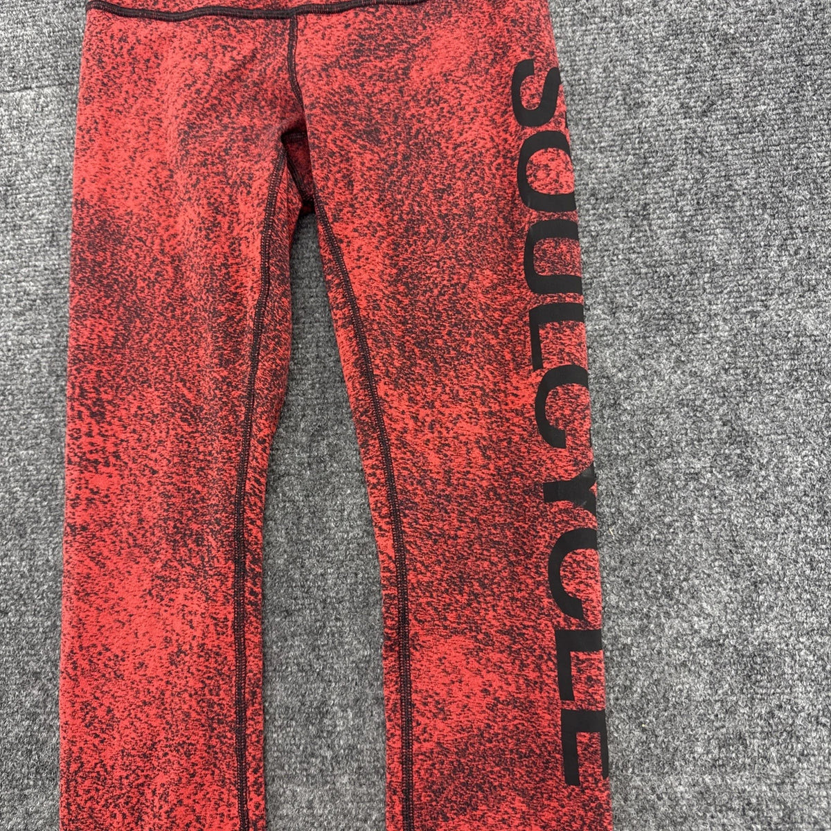 Lululemon x SoulCycle To The Beat Tight 24" Reflective Red Black Leggings Size 4