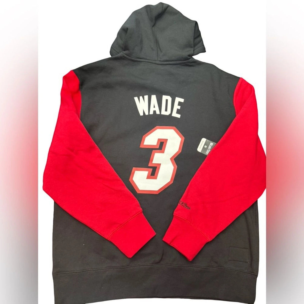 Mitchell & Ness Dwyane Wade Miami Heat Hoodie Black Red Size XL BNWTV
