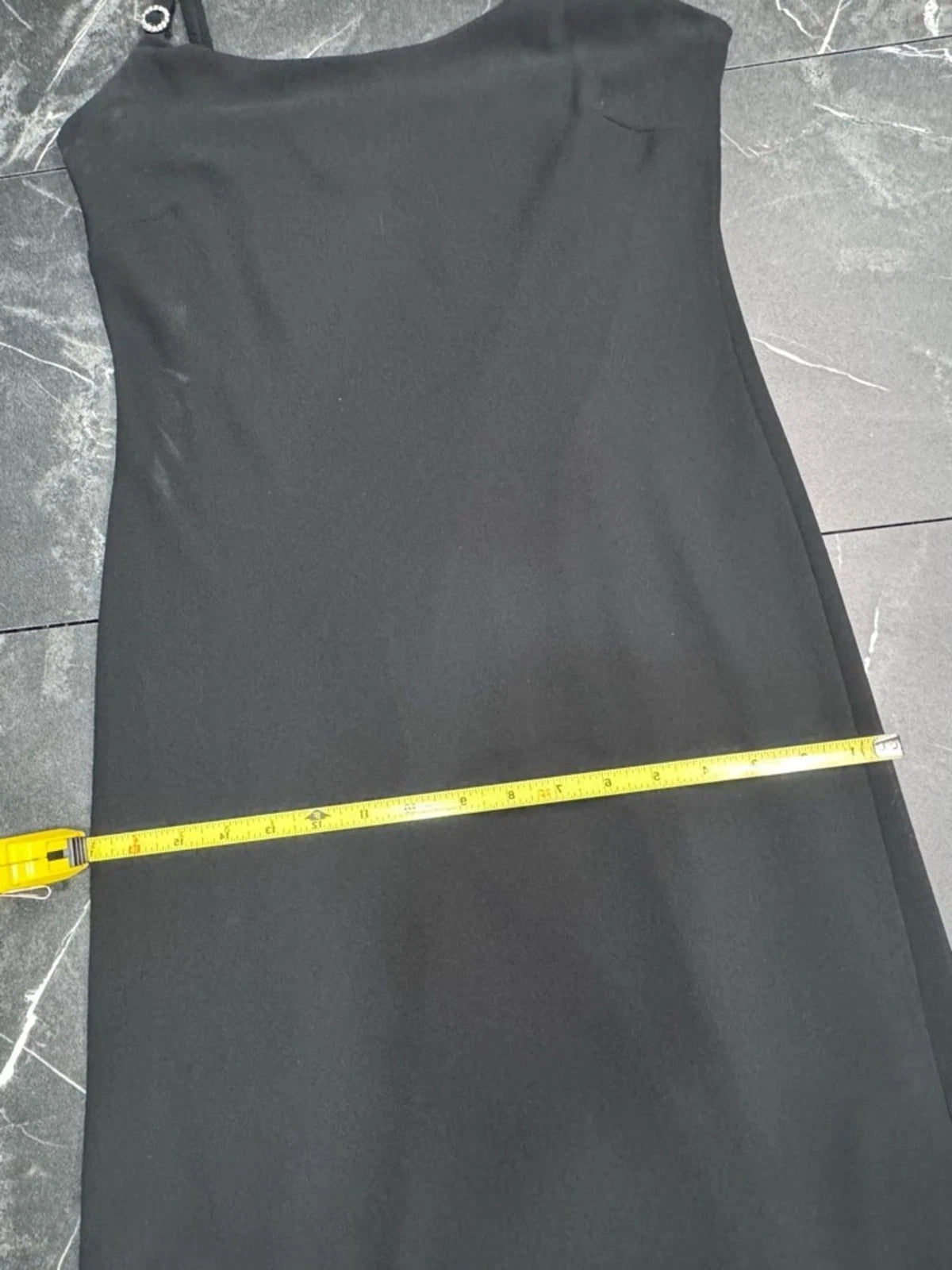 Connected Apparel Black Maxi Dress Rhinestone Straps Women's 12 Formal EUC