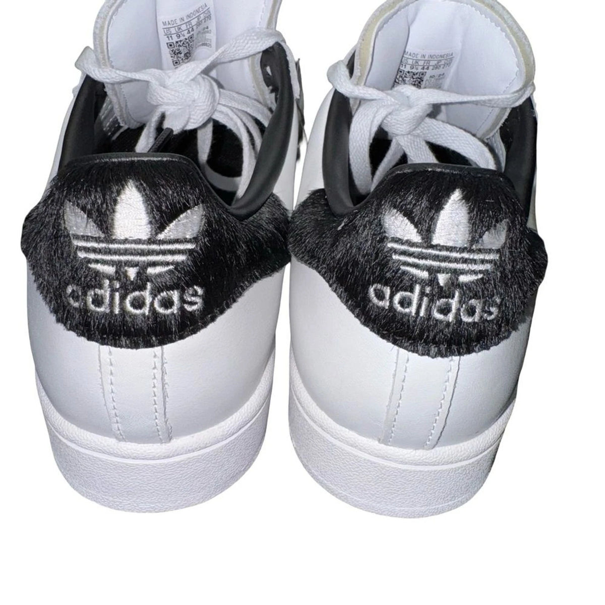 adidas Superstar II W Women’s 11 White Black Faux Fur Stripes IH9267 New