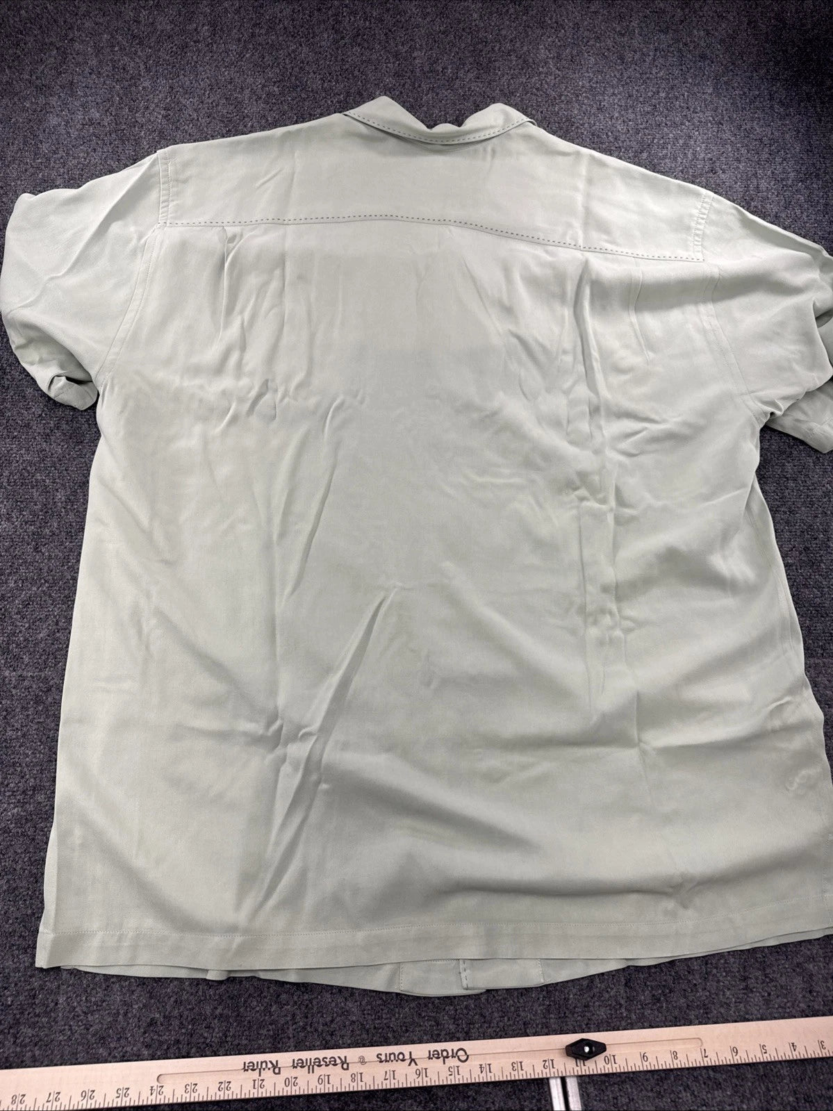 Tommy Bahama Silk Camp Shirt Mens XLT Mint Green Seafoam Resort Button Up NWOT