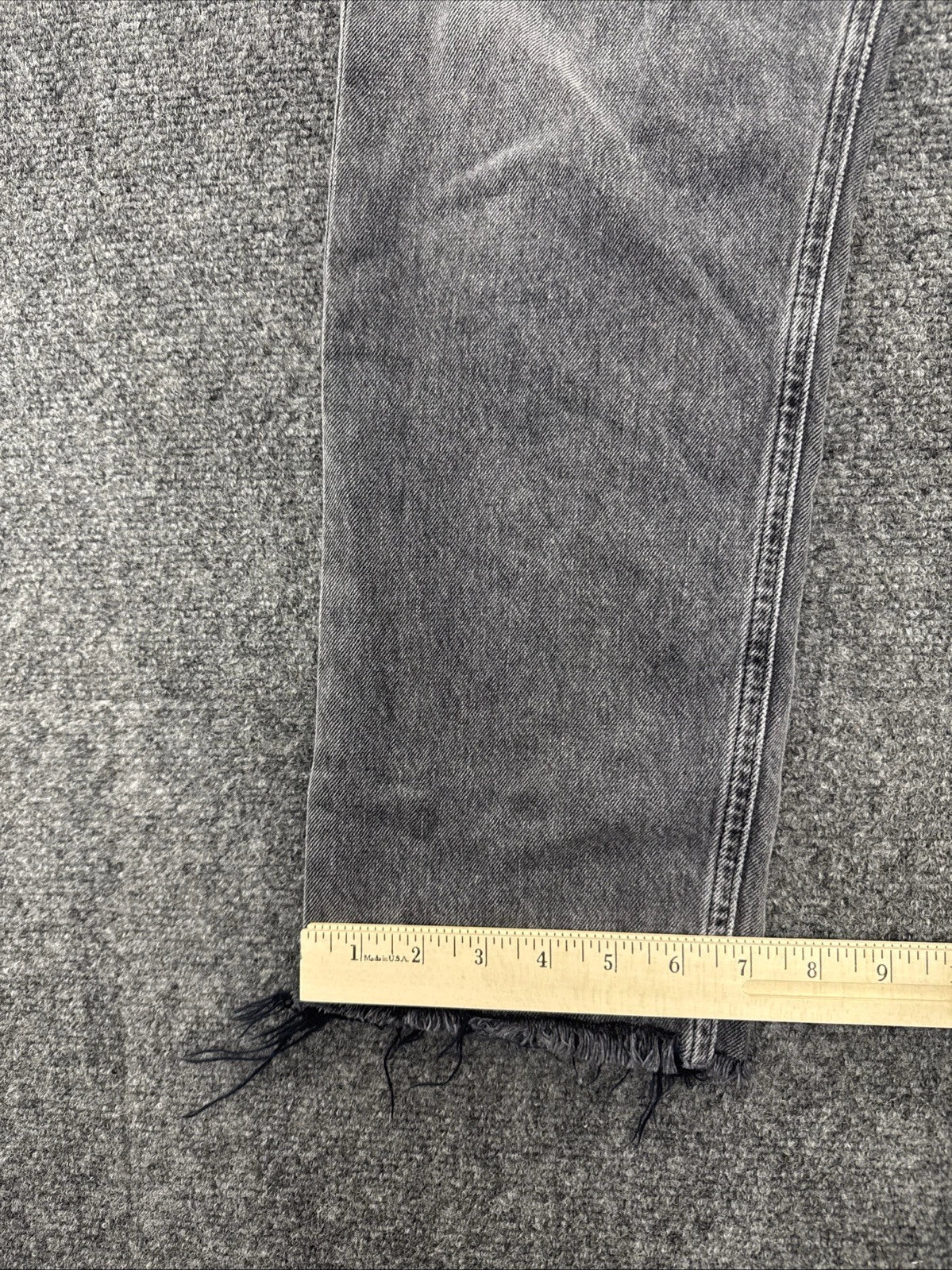 Citizens of Humanity Daphne Crop Womens 27 Gray High Rise Straight Raw Hem Jeans