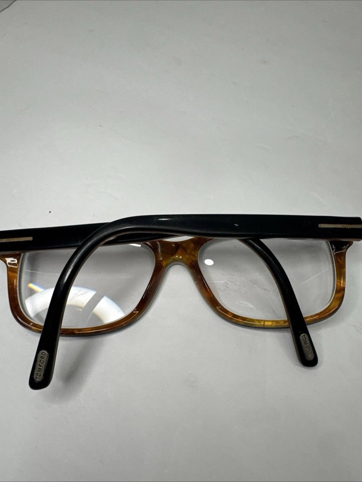 Tom Ford TF5163 005 Eyeglasses Black Havana 55-17-145 Italy Case EUC
