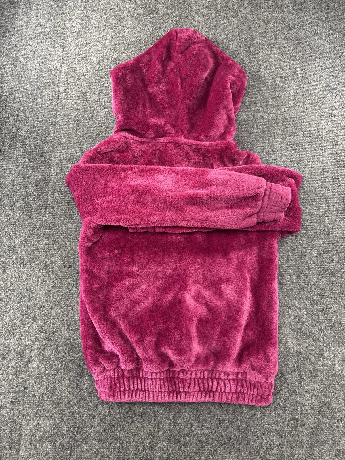 New Balance Fleece Hoodie Pullover Berry Plush Kangaroo Pocket Kids 10/12 M EUC