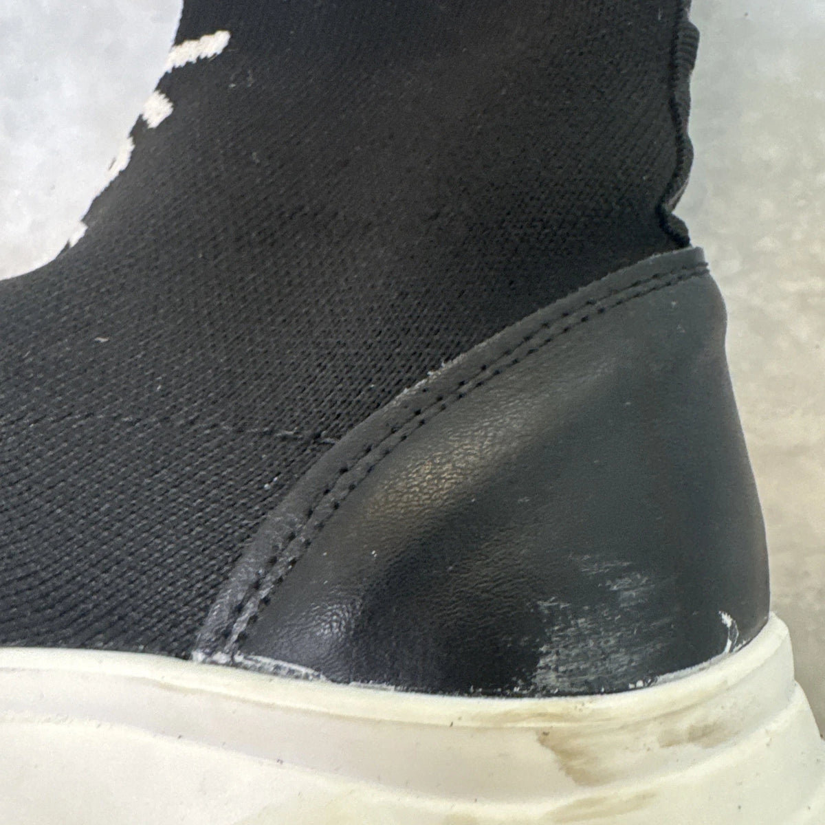 Valentino Sound Sock Sneakers Womens 6.5 Black Logo Designer Shoes EUC