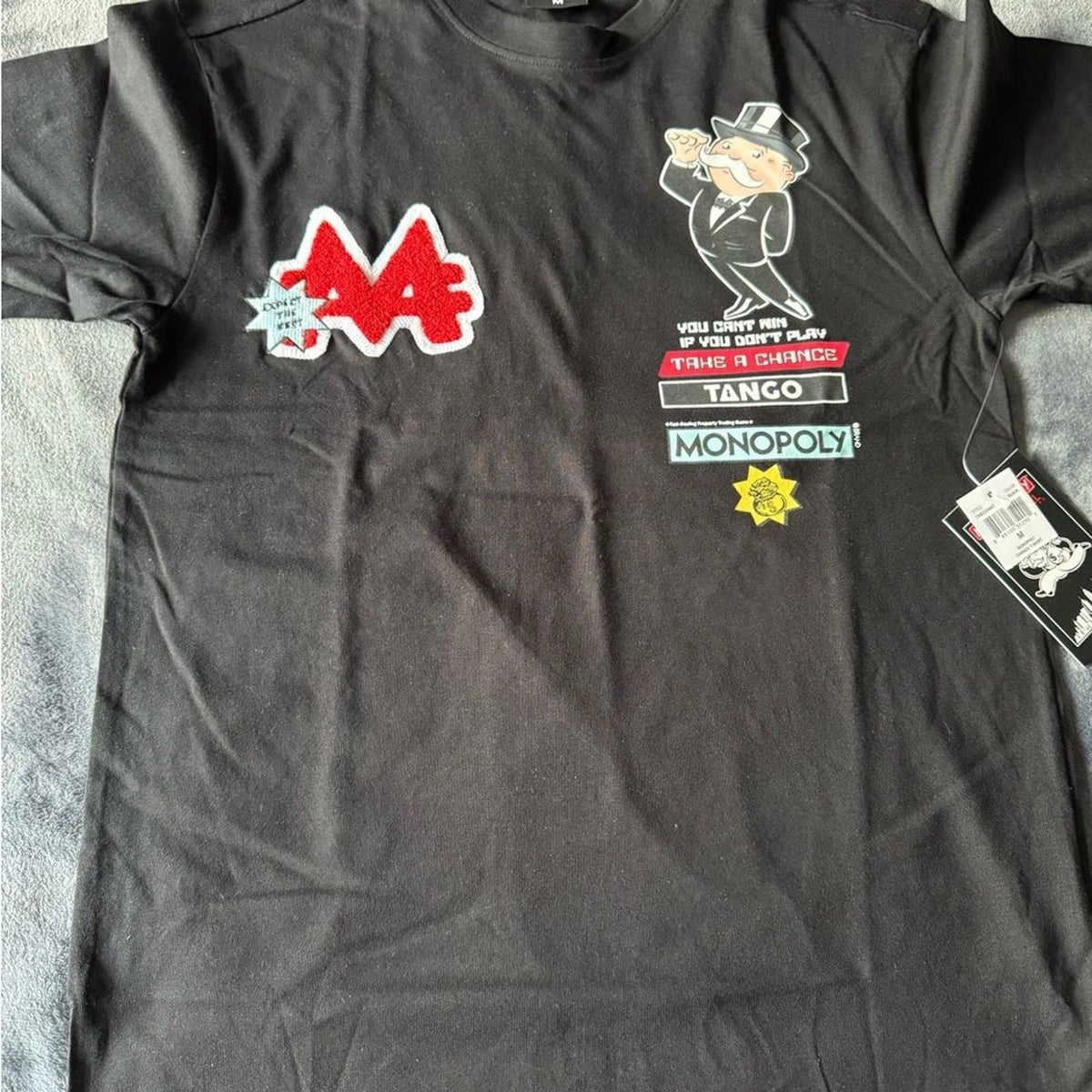 Tango Hotel x Monopoly Graphic T-Shirt Men’s Medium Black NWT Streetwear
