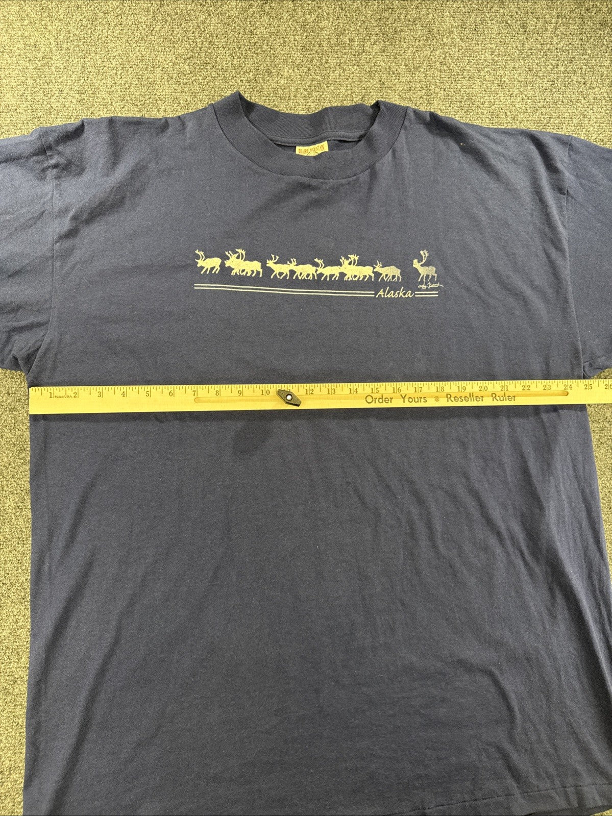 Vintage 90s Prairie Mountain Alaska Caribou T-Shirt XL USA Single Stitch