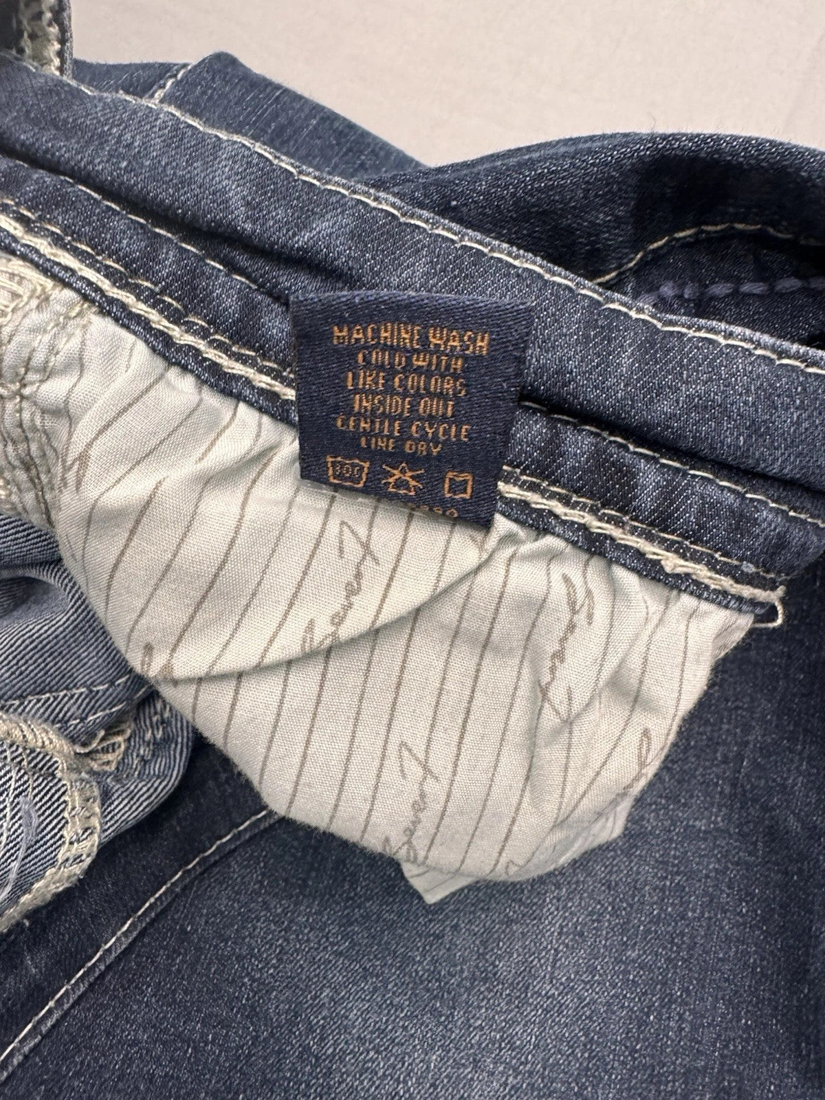 Vintage Seven For All Mankind Bootcut Jeans Women's 12 Dark Wash Embroidered EUC