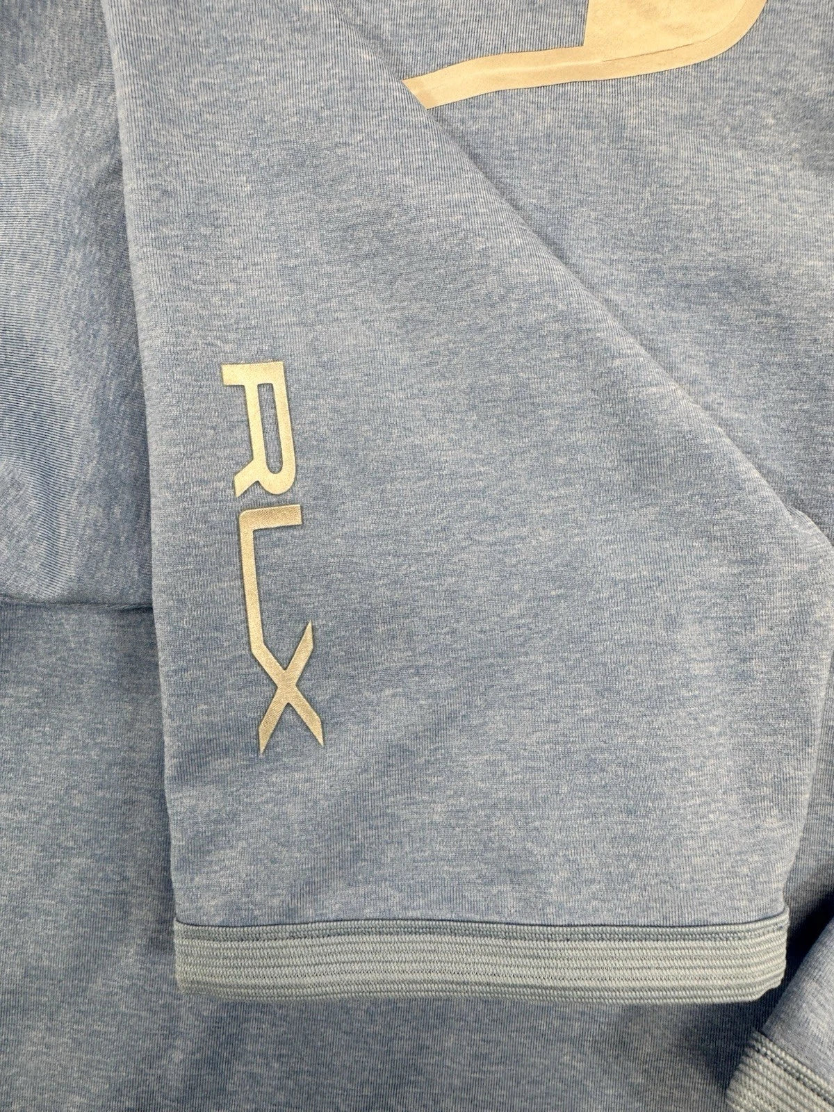RLX Ralph Lauren Quarter Zip Pullover Mens M Black Blue Pony Logo Golf