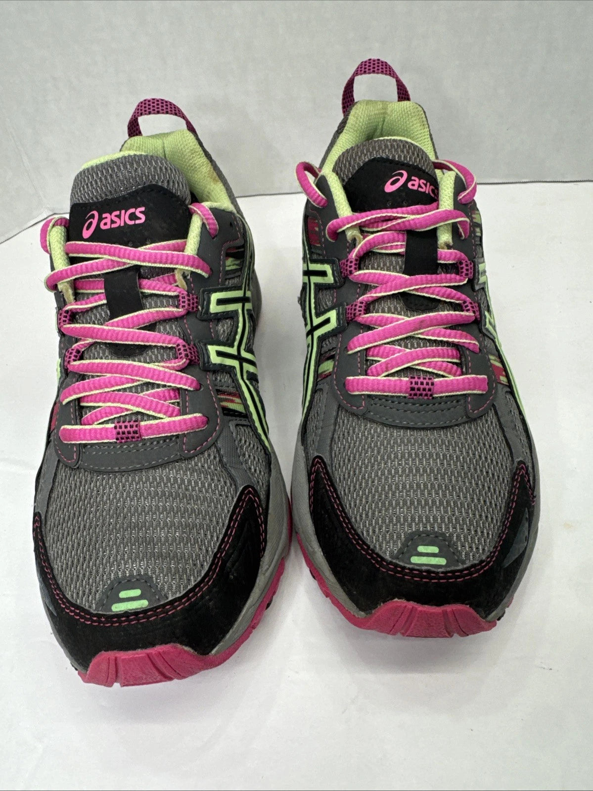 ASICS Gel-Venture 5 Women’s 7.5 Trail Running Shoes Gray Pink Green T5N8N