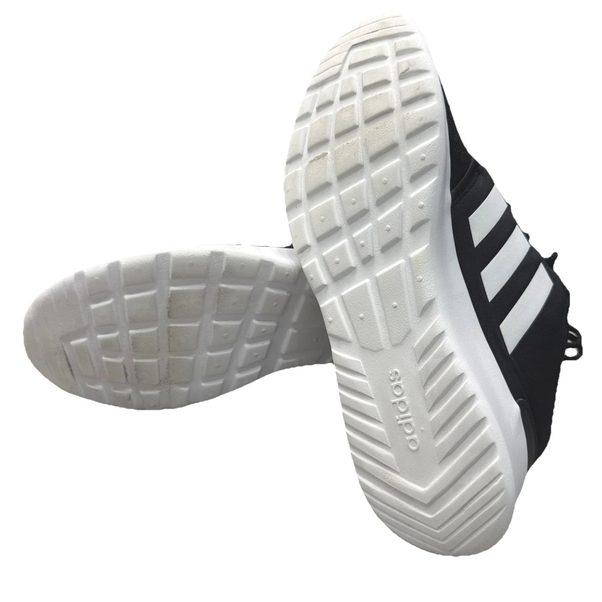 Adidas Cloudfoam QT Racer Black White Running Shoes Women's Size 7 EUC