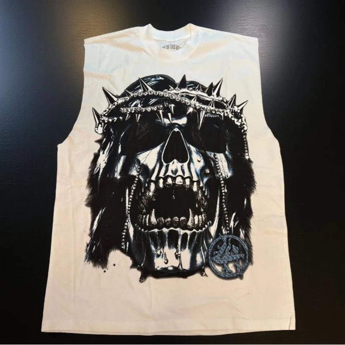 Title: Lost in the Hills Jesus Crown Muscle Tank Men’s Large White Graphic NWT