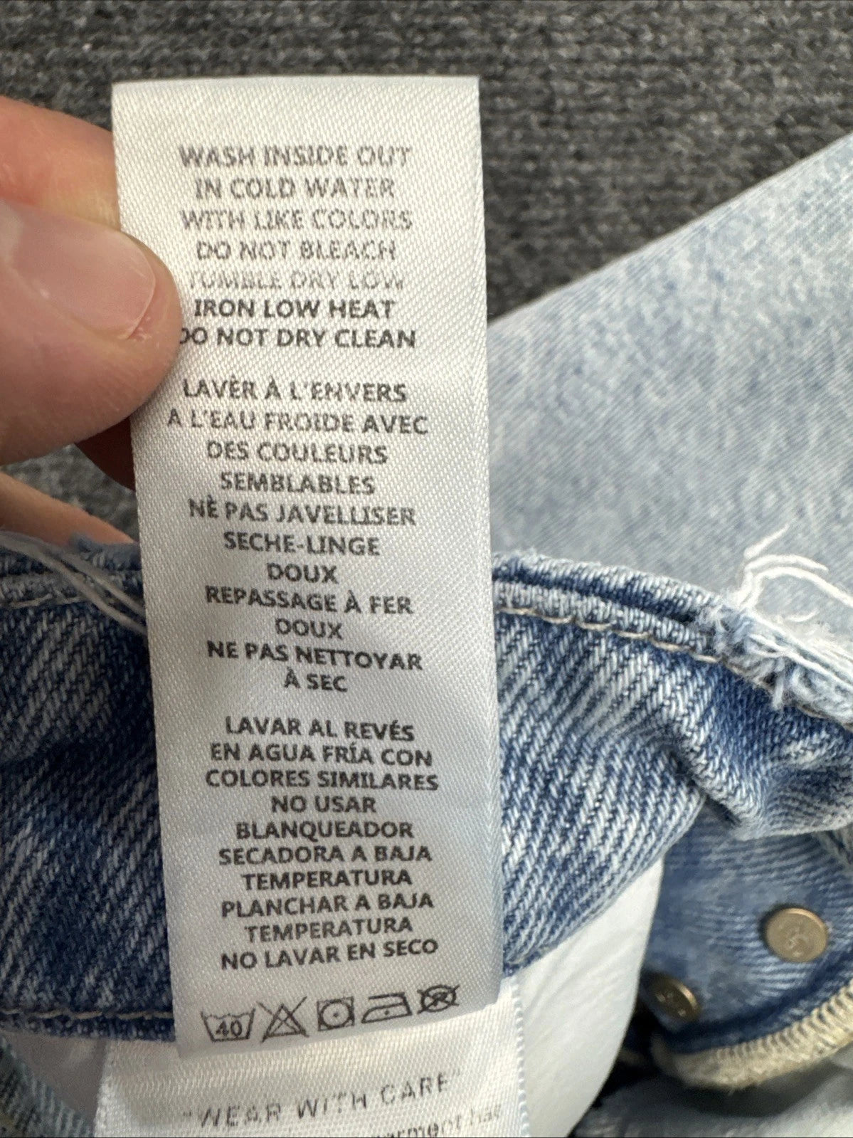 Good American Womens 2 26 Light Wash High Rise Relaxed Straight Leg Jeans