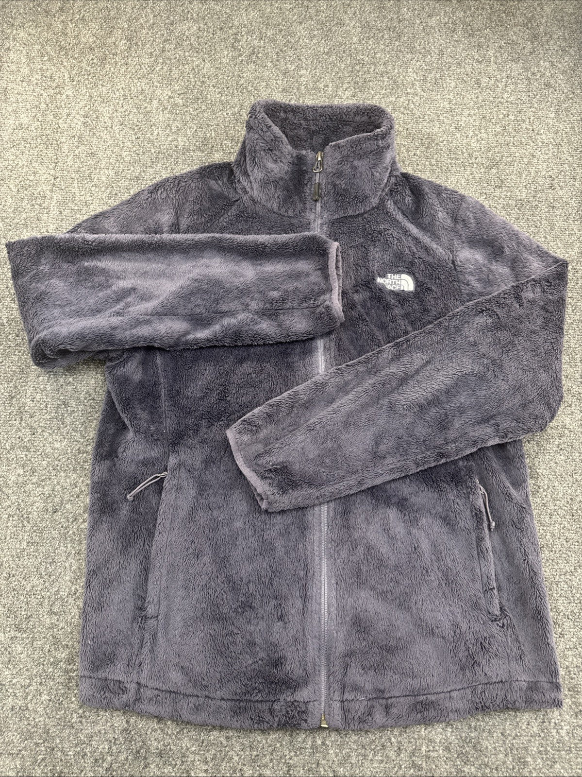 The North Face Osito 2 Women’s Gray High Pile Fleece Jacket C782 Full Zip