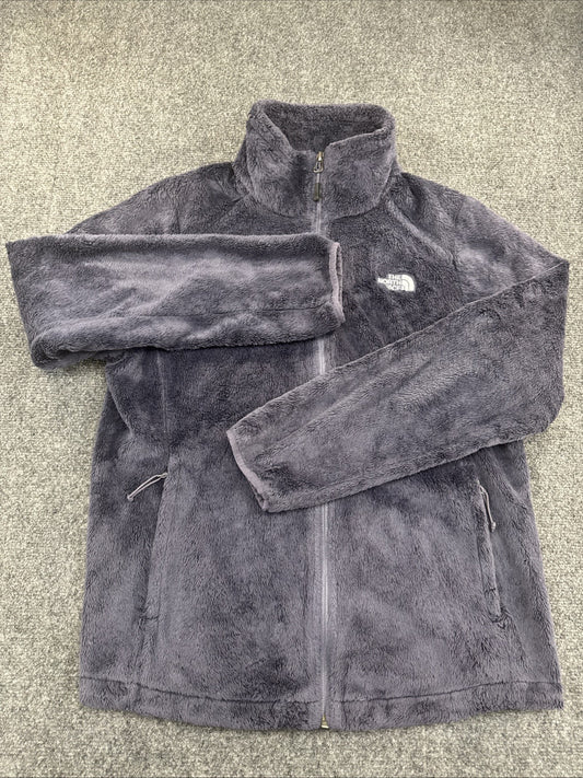 The North Face Osito 2 Women’s Gray High Pile Fleece Jacket C782 Full Zip