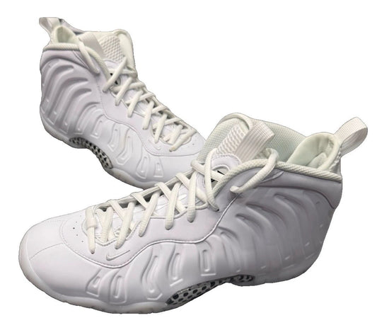 Nike Little Posite One Triple White Foamposite Youth 7Y Women’s 8.5 NWOB