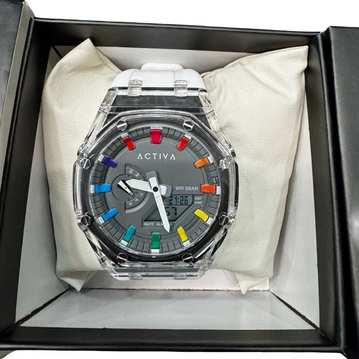 Activa Kaleido x Invicta Men's 53mm Digital Chronograph Watch Silicone BNIB
