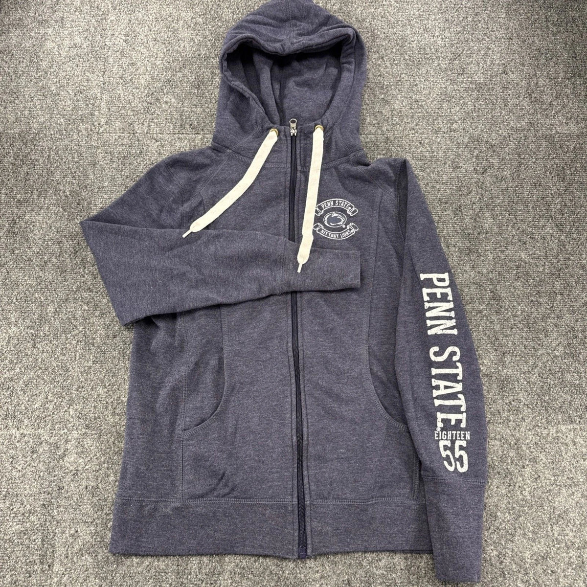 Penn State Nittany Lions Zip Hoodie Small Blue Champion Elite Full Zip NCAA