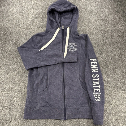 Penn State Nittany Lions Zip Hoodie Small Blue Champion Elite Full Zip NCAA
