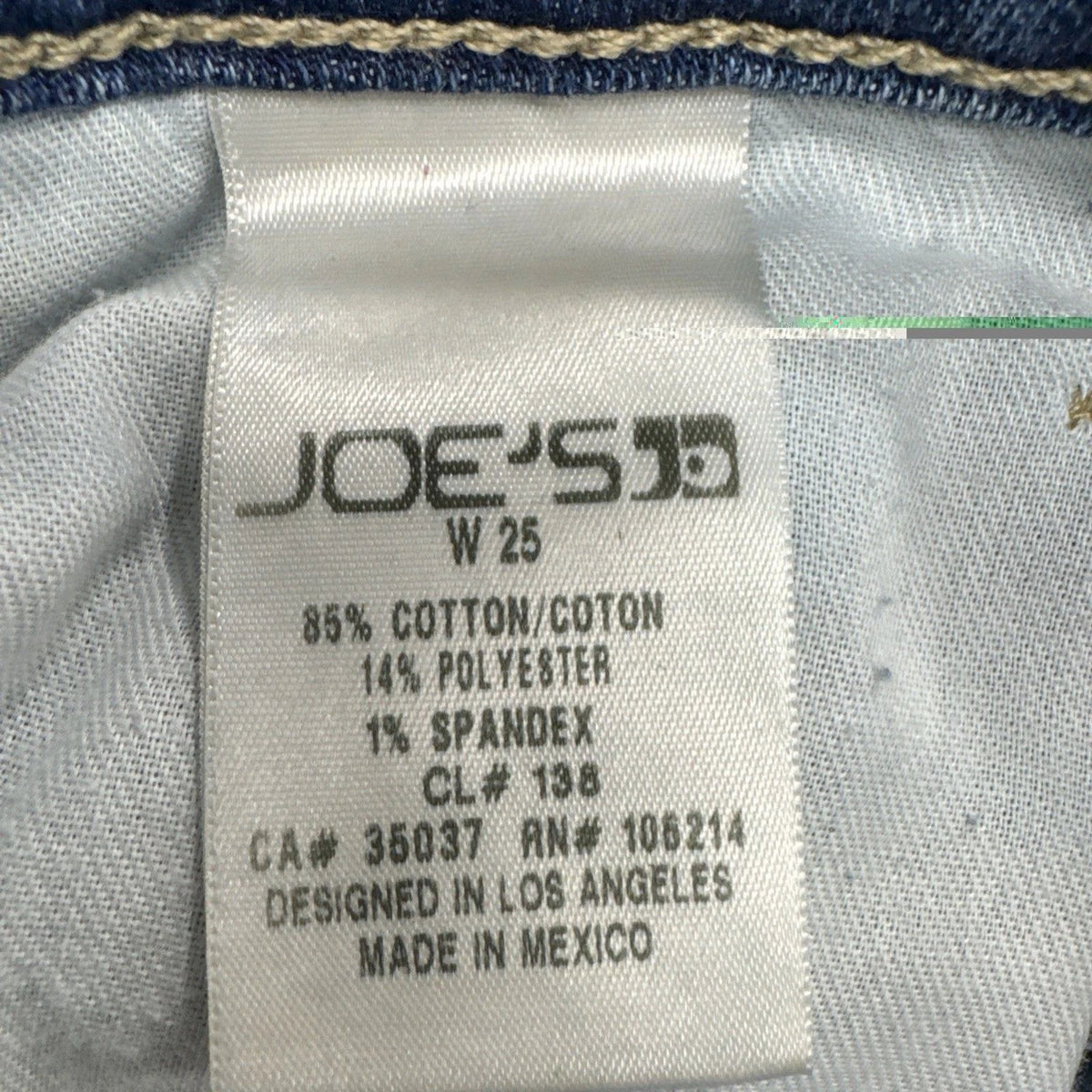 Joe’s Jeans Women’s 26 Blue Distressed Skinny Stretch Denim Raw Hem