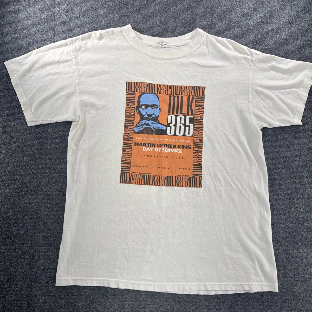 2010 MLK365 Martin Luther King Jr Day of Service Philadelphia T Shirt Large