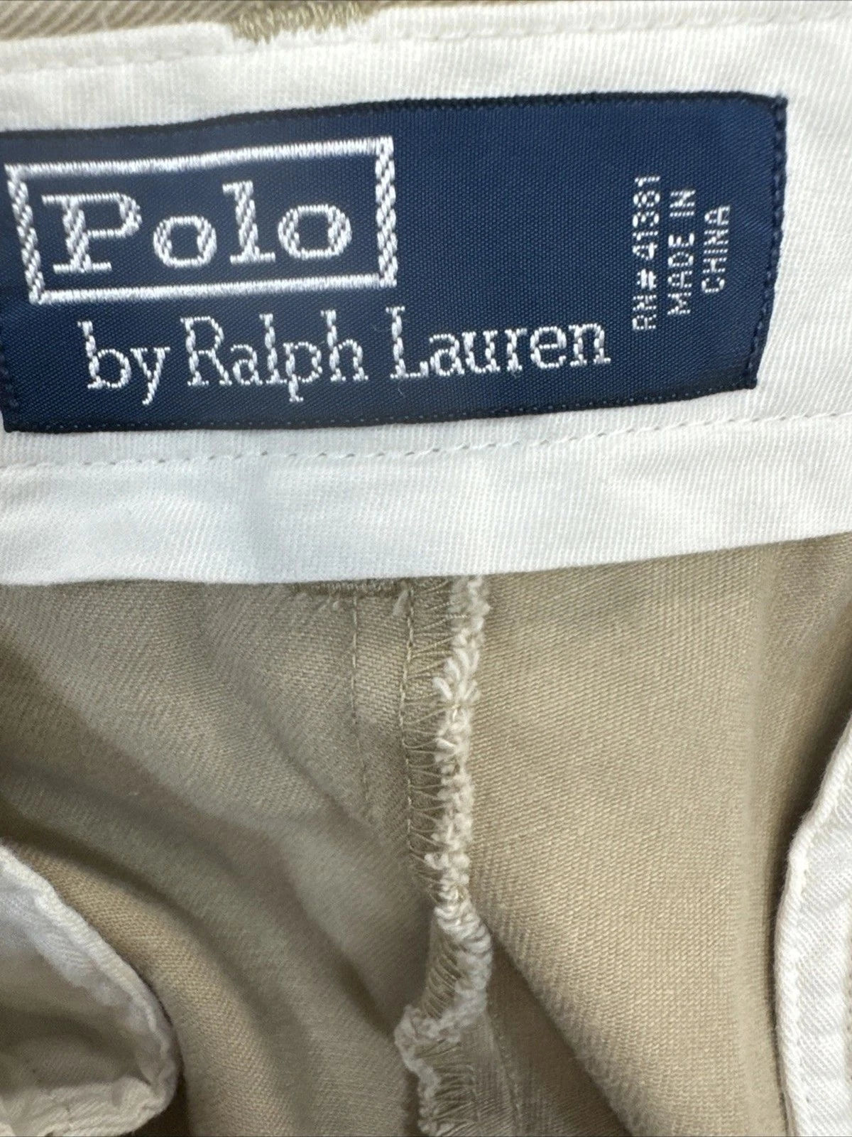 Polo Ralph Lauren Classic Chino Pants Men’s 36x30 Beige Khaki Flat Front EUC