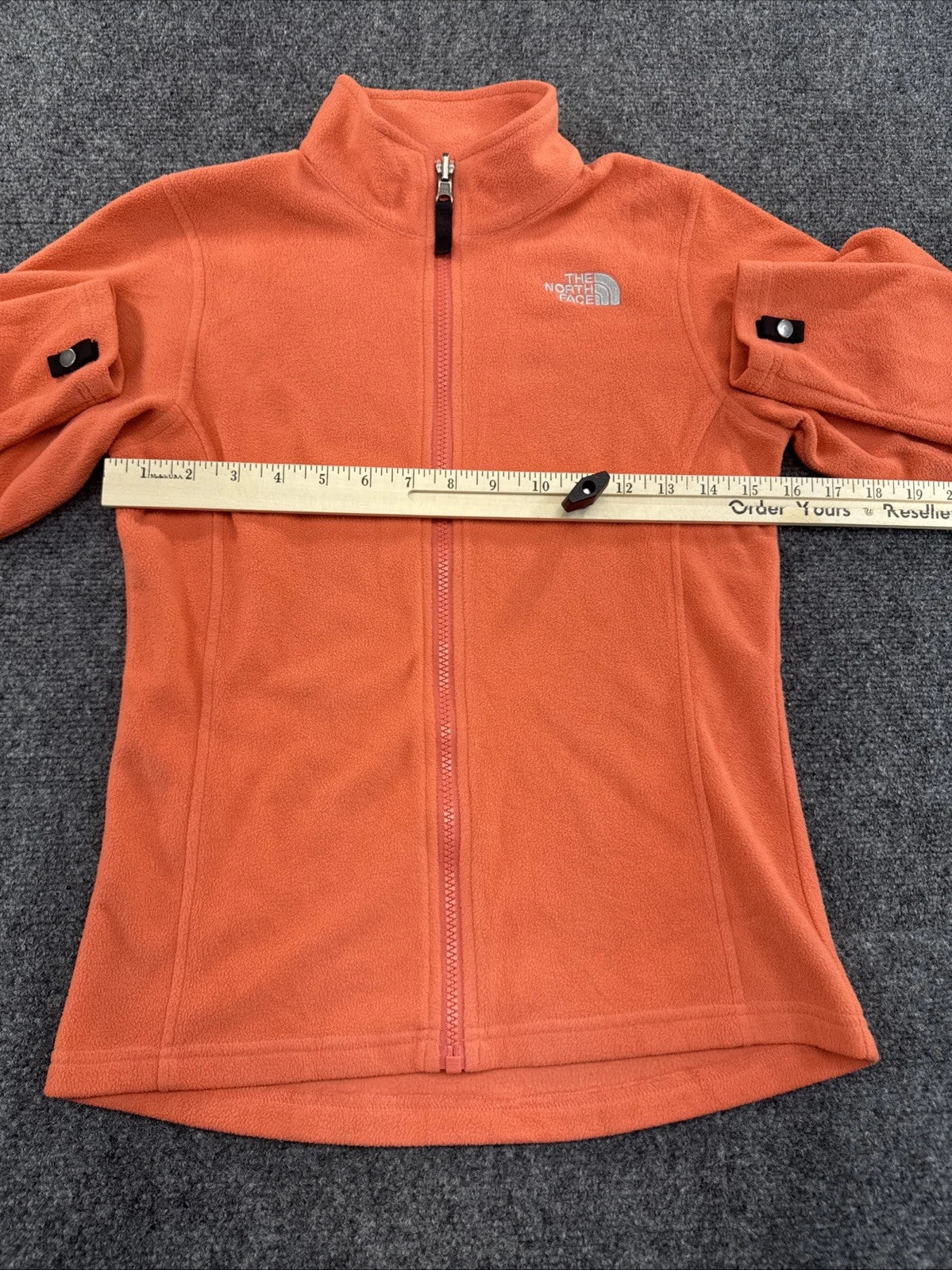 The North Face Girls Fleece Jacket L 14/16 Orange Full Zip Fall 2014 CLTO
