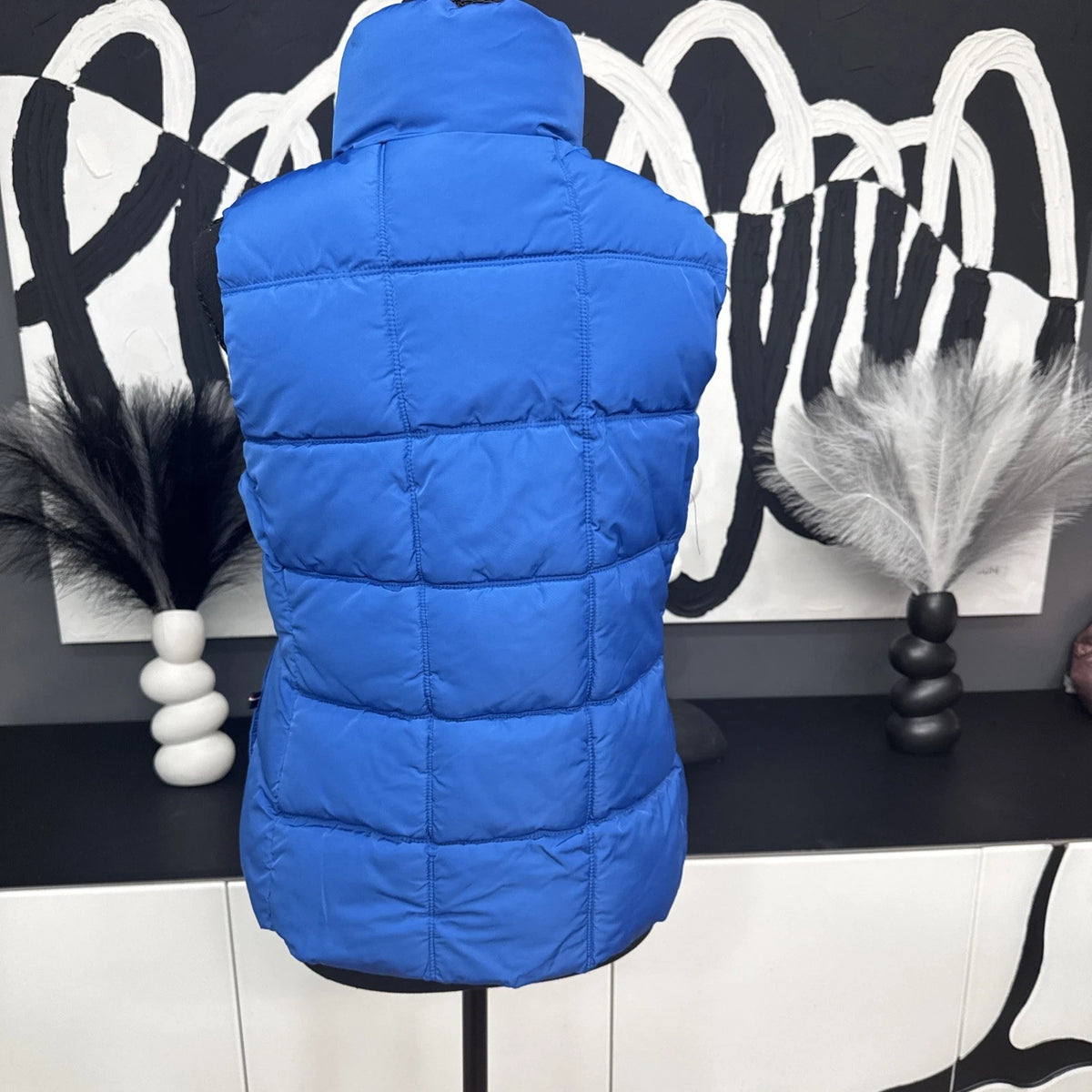 Tommy Hilfiger Puffer Vest Womens XS Blue Quilted Full Zip Lightweight EUC