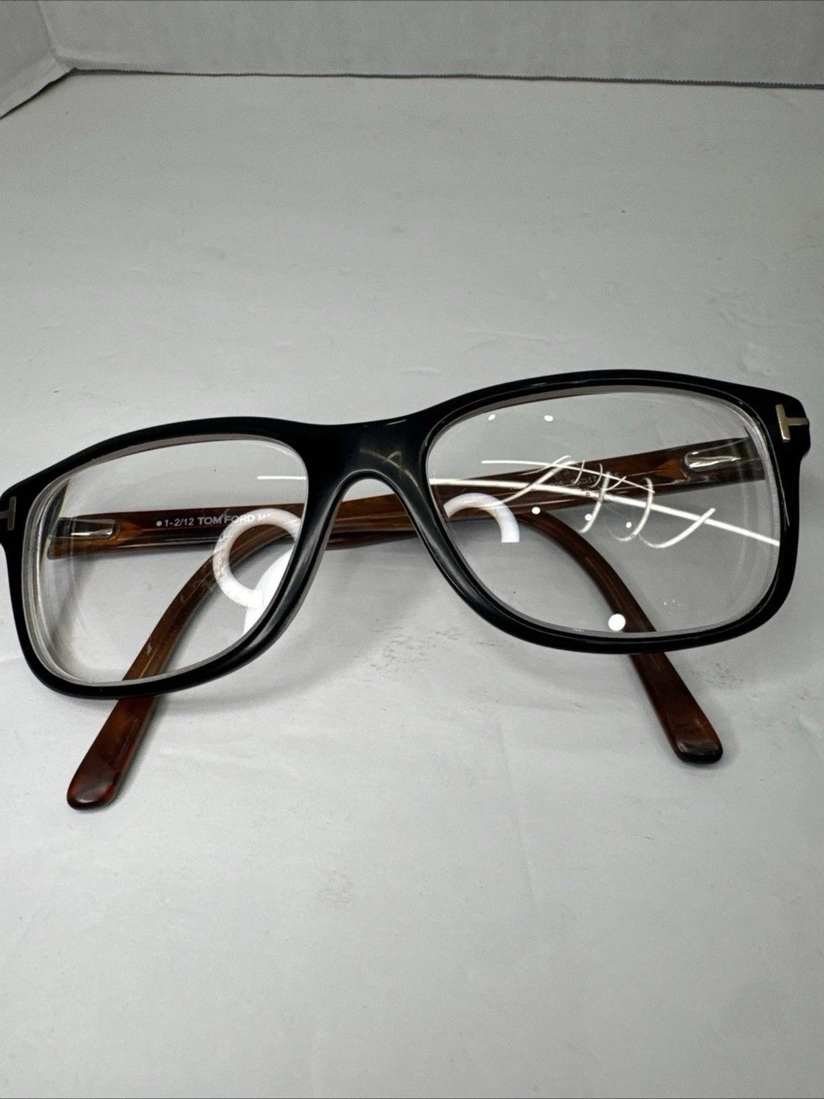 Tom Ford TF5163 005 Eyeglasses Black Havana 55-17-145 Italy Case EUC