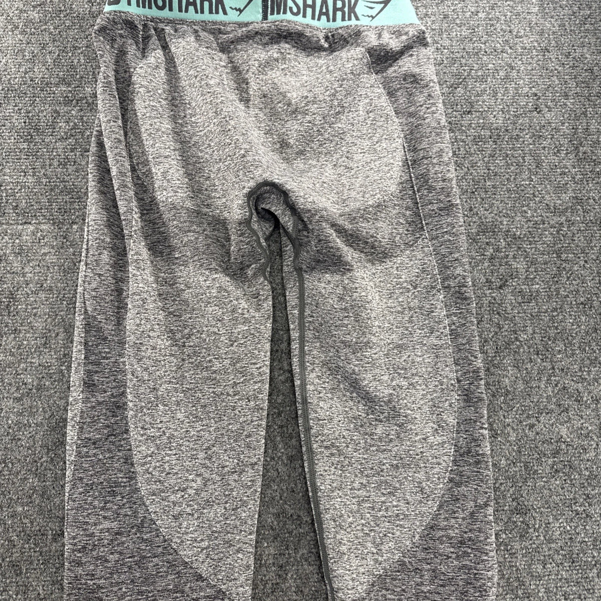 Gymshark Flex Leggings Womens Medium Gray Teal Low Rise Workout Compression