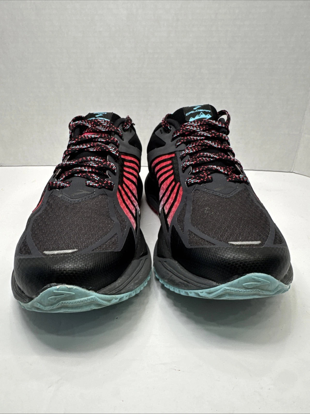 Brooks Caldera Women’s 7.5 Trail Running Shoes Black Pink Aqua 1202321B065