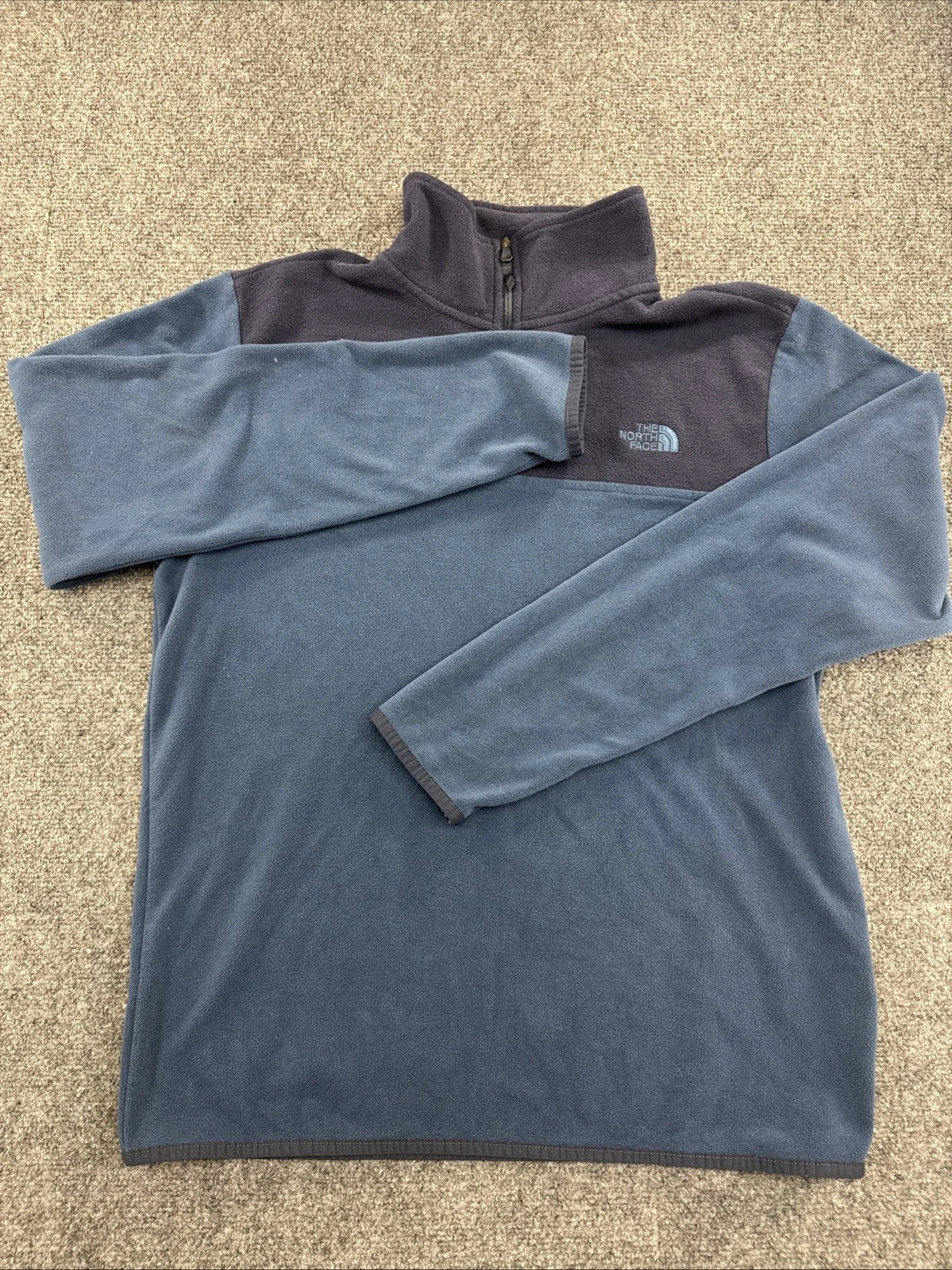 The North Face Men’s M 1/4 Zip Fleece Pullover Blue Navy Colorblock F19