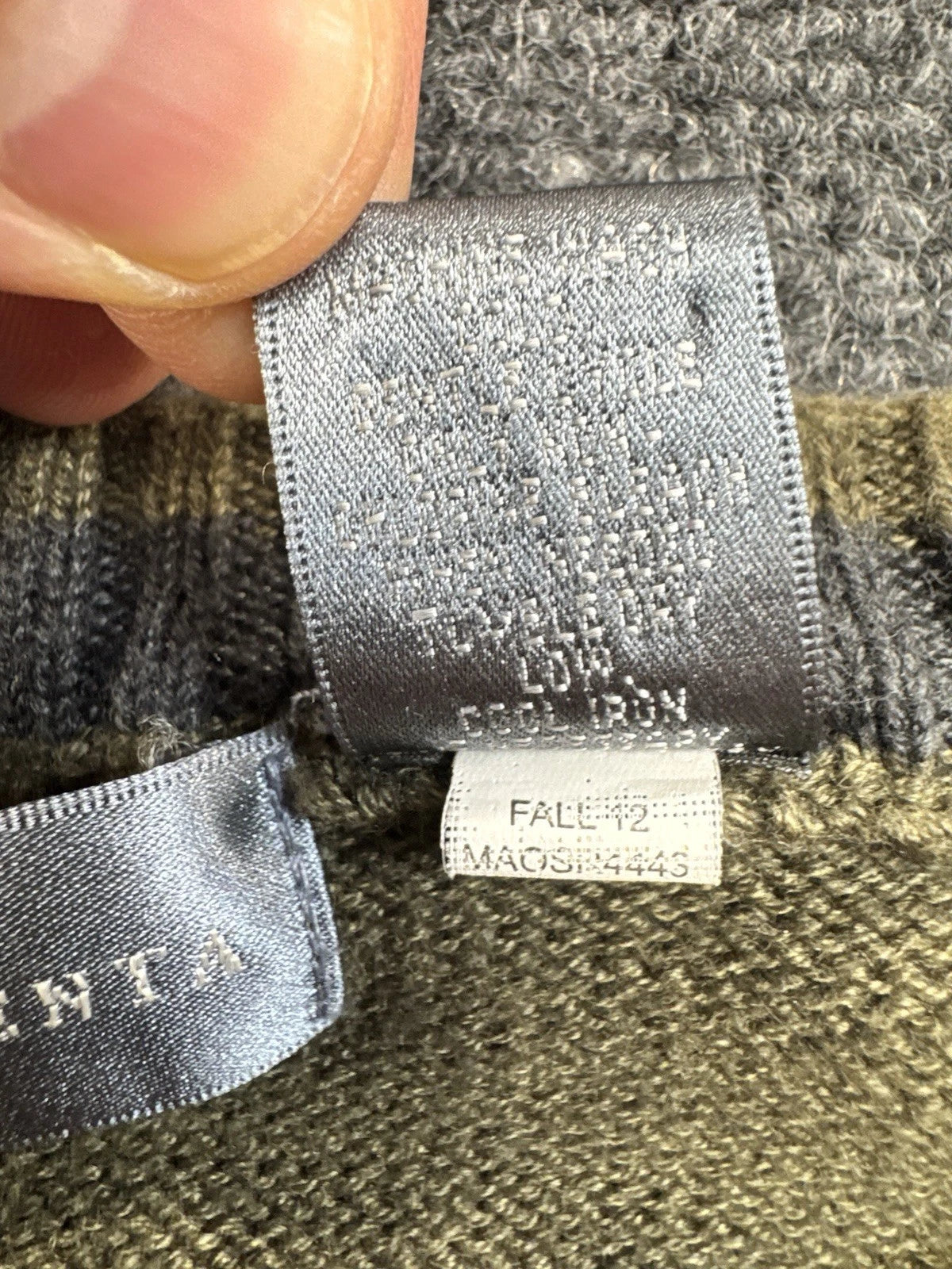 Oscar de la Renta Men's Green Textured Knit Crewneck Sweater XXL Pre-Owned