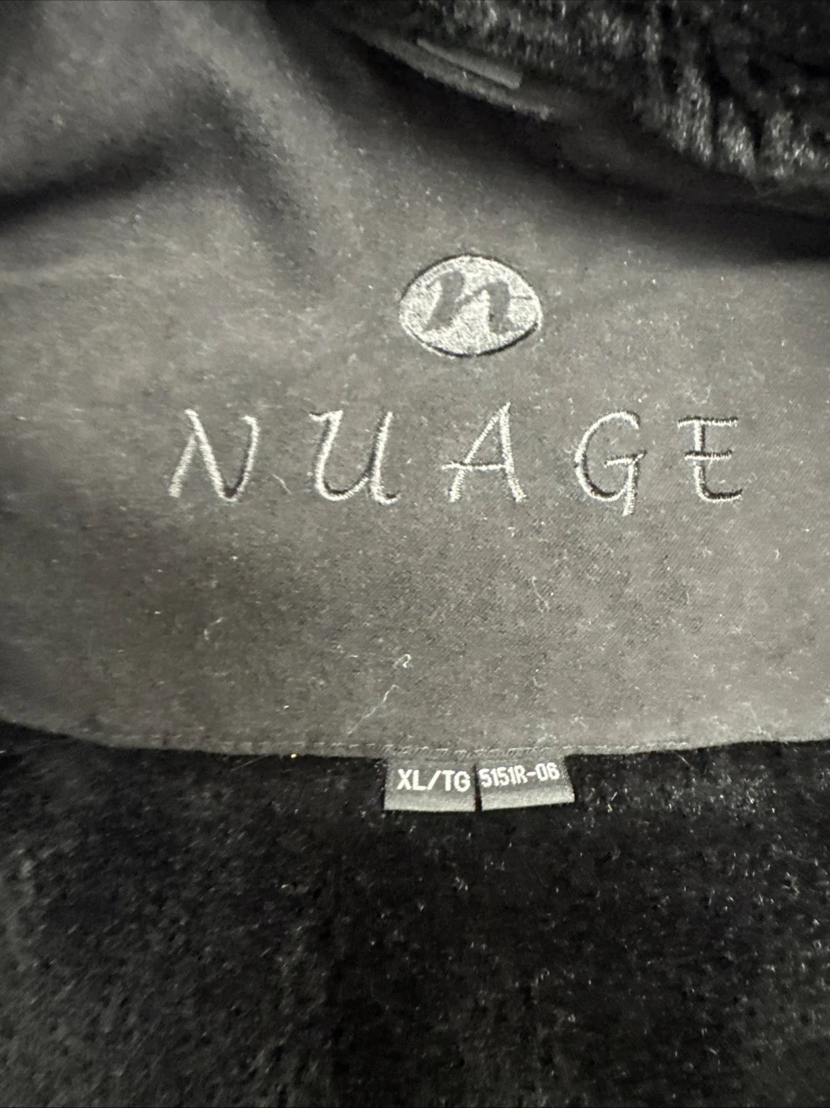 Nuage Polar Bear Black Faux Fur Lined Hooded Coat Jacket Women’s Missing Hood