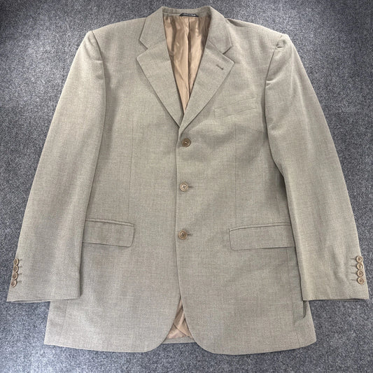 Lamberti Made in Italy Mens Sport Coat Blazer Gray 3 Button Long Tailored