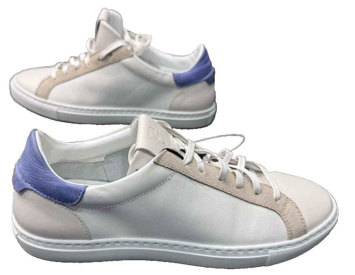 GREATS Brooklyn Sneakers, Women's 8.5, White/Lavender Leather, Made in Italy (NWT)