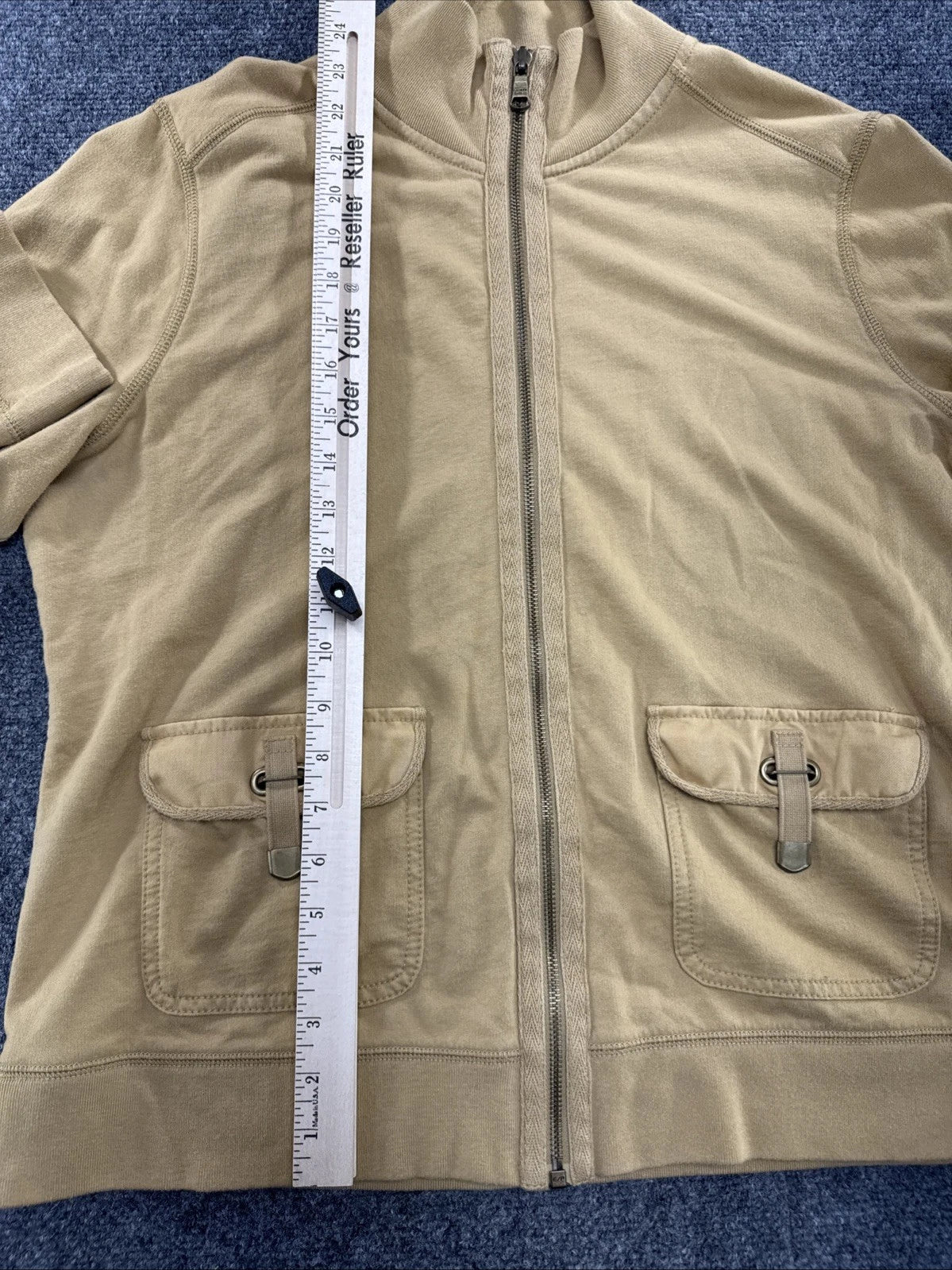 Lauren Jeans Co Ralph Lauren Womens XL Tan Cotton Utility Jacket Y2K